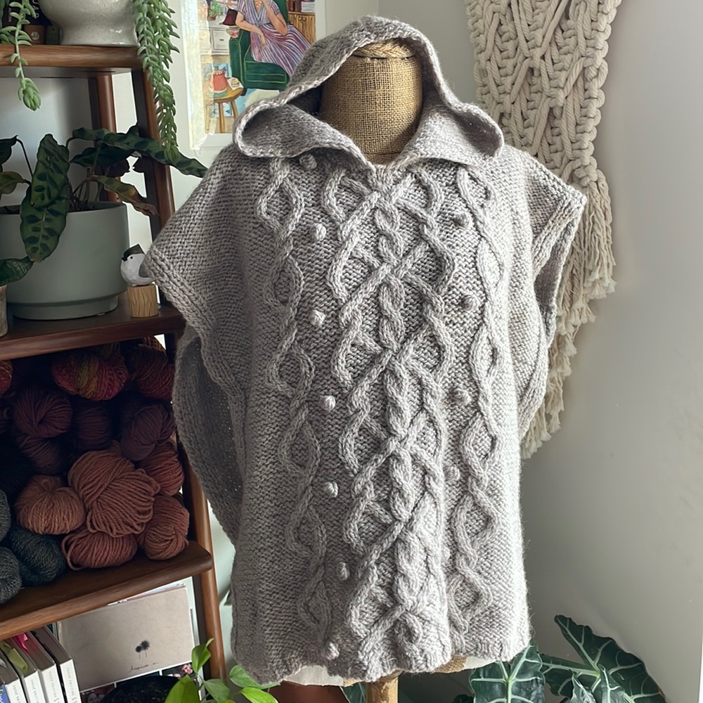 Moss wood poncho